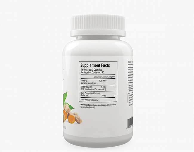 Экстракт куркумы с биоперином (Турмерик Куркумин с Биоперином/Turmeric Curcumin with Bioperine) 2