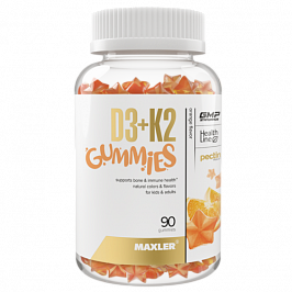 Витамины Д3+К2 в жевательных конфетах (D3K2 Гаммиз /Vitamin D3+K2 Gummies)
