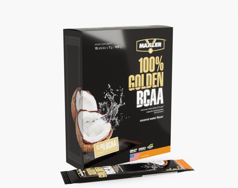 Купить аминокислоту 100% Golden BCAA — спортивное питание Maxler