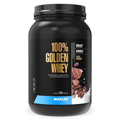 A photo of 100% Golden Whey container.