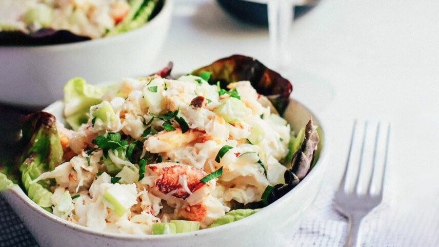Crab, Avocado and Shredded Lettuce Salad