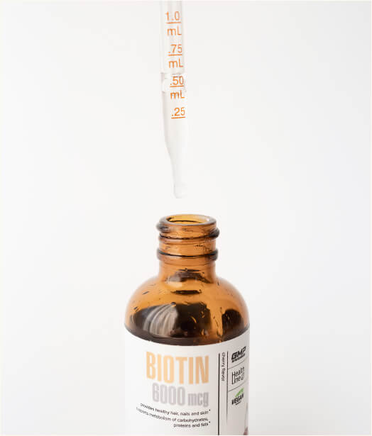Biotin 6000 mcg bottle
