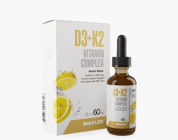D3+K2 Vitamin Complex bottle and box