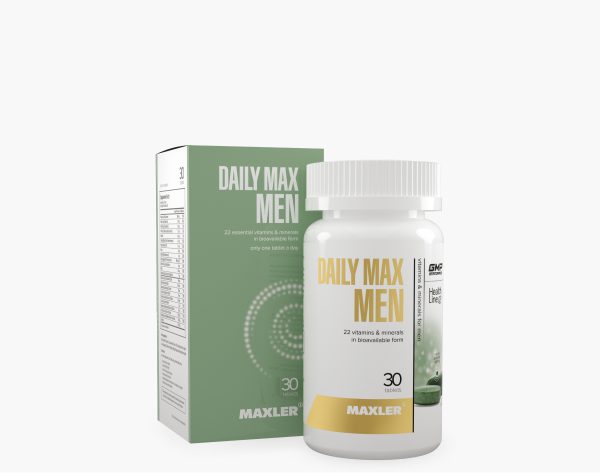 Daily Max Men 120 tabs bottle and box