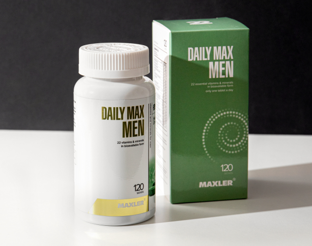 Daily Max Men tabs bottle and box