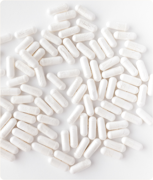 A picture of capsules.