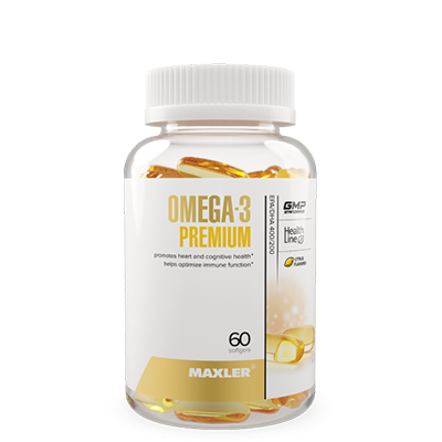 Omega-3 Premium in a plastic bottle