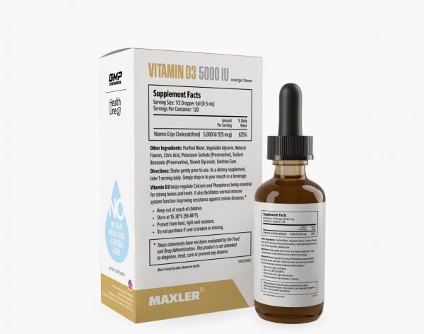 Vitamin D3 5000IU bottle and box_back