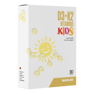 Витамины D3+K2 для детей, капсулы в коробке