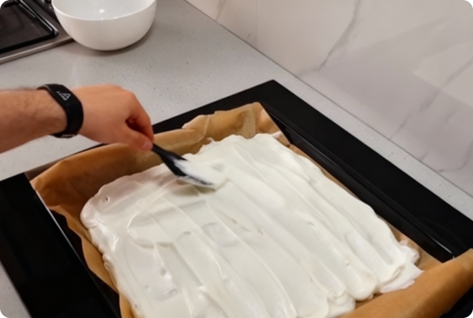 Рецепт орехово-шоколадного рулета с протеином 03