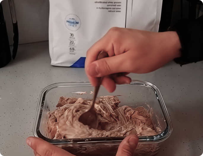 Рецепт орехово-шоколадного рулета с протеином 05