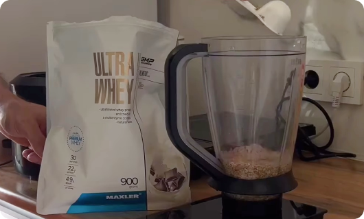 Рецепт протеинового овсяного блина. 03